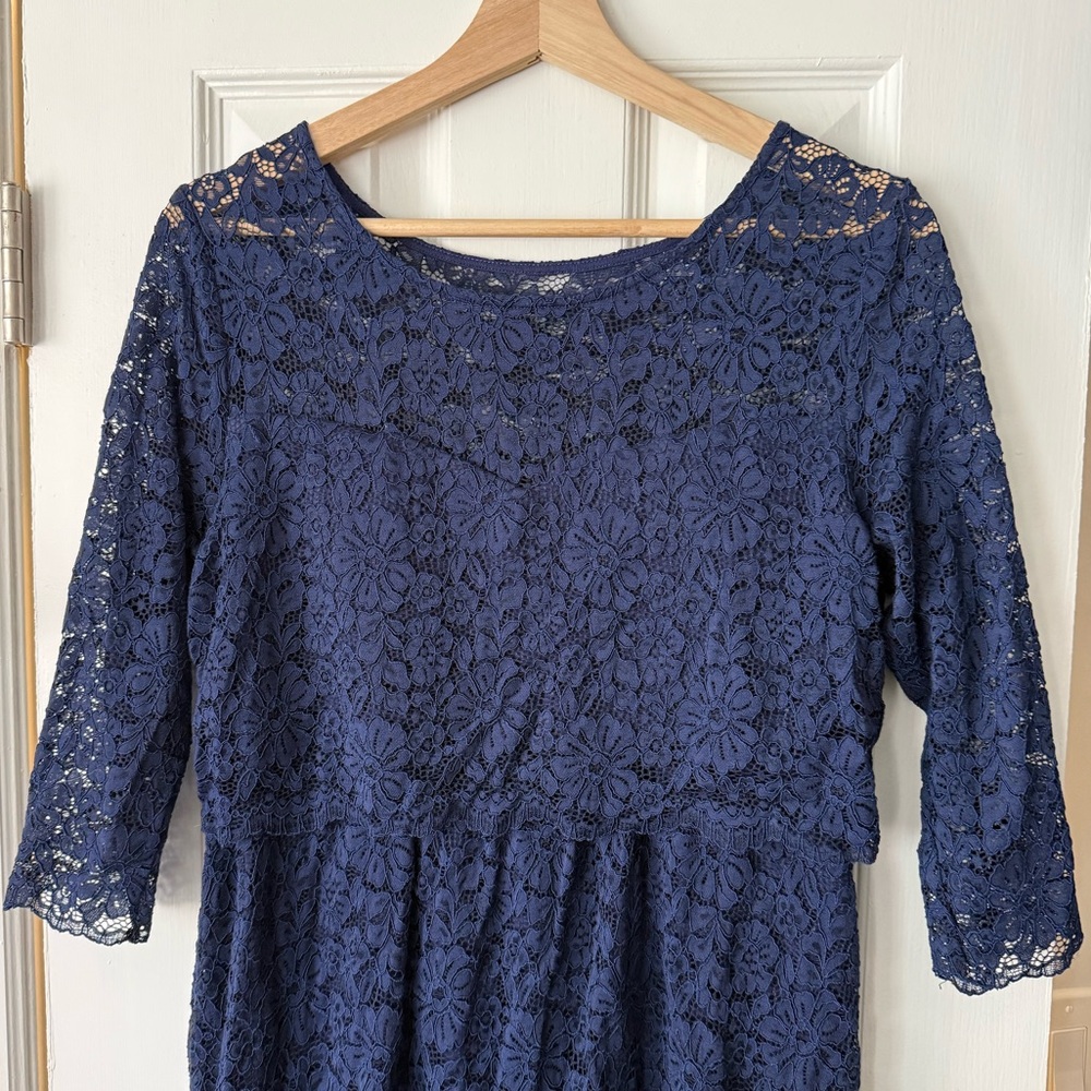 Seraphine Luxe Lace Maternity/Nursing Dress